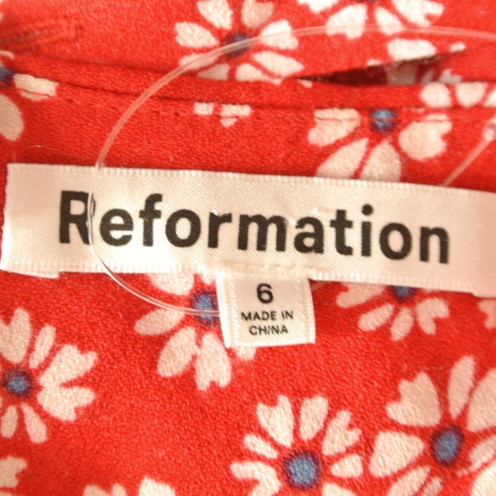 NEW Reformation Lovito Cute Ditsy Floral Ruched Dress SIZE 6#2431* - Picture 5 of 7